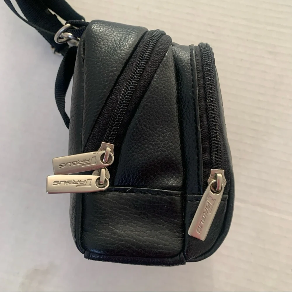 Targus Leather Black Compact Camera Case Adjustable Shoulder Strap Belt Loop EUC